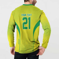 Custom Brazil World Football Legacy Button Sweatshirt 5 Times History Champions - Wonder Print Shop