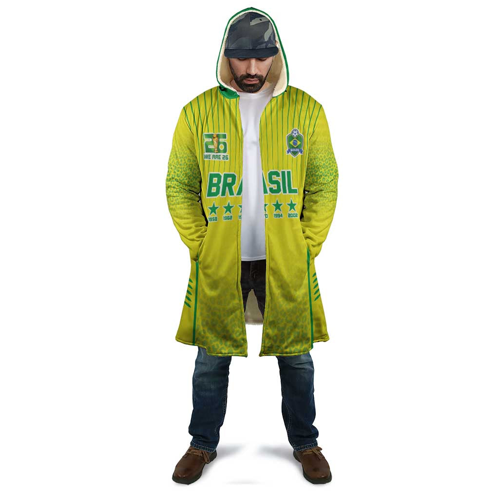 Custom Brazil World Football Legacy Cloak 5 Times History Champions - Wonder Print Shop