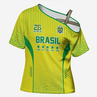 Custom Brazil World Football Legacy Cross Shoulder Shirt 5 Times History Champions - Wonder Print Shop