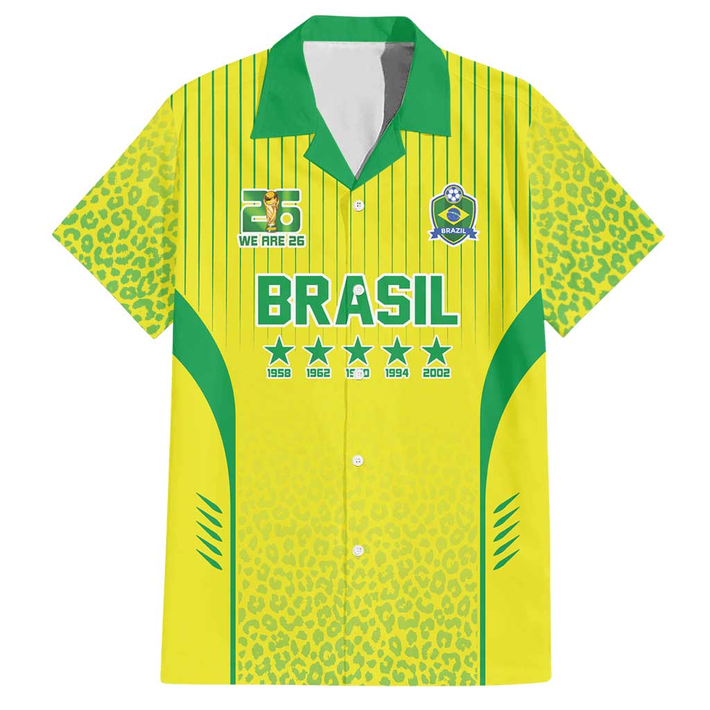 Custom Brazil World Football Legacy Hawaiian Shirt 5 Times History Champions - Wonder Print Shop