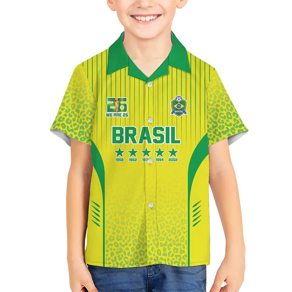 Custom Brazil World Football Legacy Hawaiian Shirt 5 Times History Champions - Wonder Print Shop