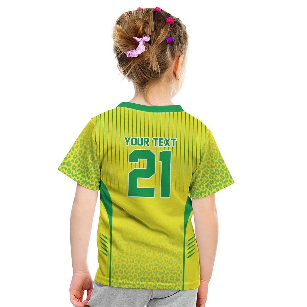 Custom Brazil World Football Legacy Kid T Shirt 5 Times History Champions - Wonder Print Shop
