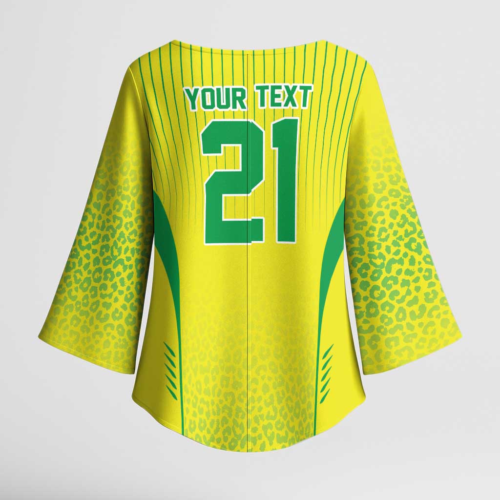 Custom Brazil World Football Legacy Kimono Sleeve Blouse 5 Times History Champions - Wonder Print Shop