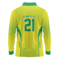 Custom Brazil World Football Legacy Long Sleeve Polo Shirt 5 Times History Champions - Wonder Print Shop
