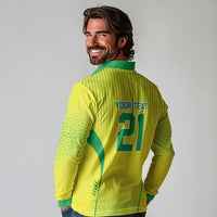 Custom Brazil World Football Legacy Long Sleeve Polo Shirt 5 Times History Champions - Wonder Print Shop