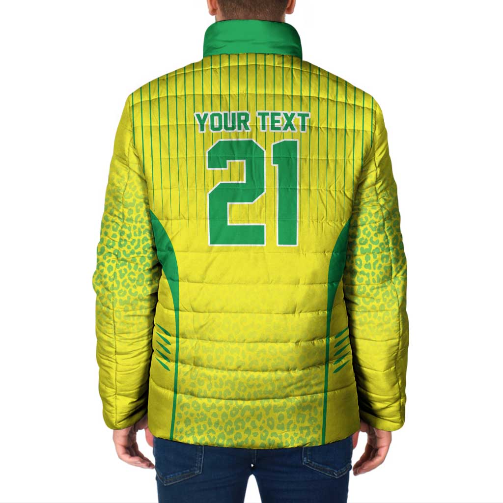Custom Brazil World Football Legacy Padded Jacket 5 Times History Champions - Wonder Print Shop