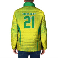 Custom Brazil World Football Legacy Padded Jacket 5 Times History Champions - Wonder Print Shop
