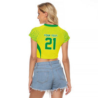 Custom Brazil World Football Legacy Raglan Cropped T Shirt 5 Times History Champions - Wonder Print Shop