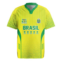 Custom Brazil World Football Legacy Rugby Jersey 5 Times History Champions - Wonder Print Shop