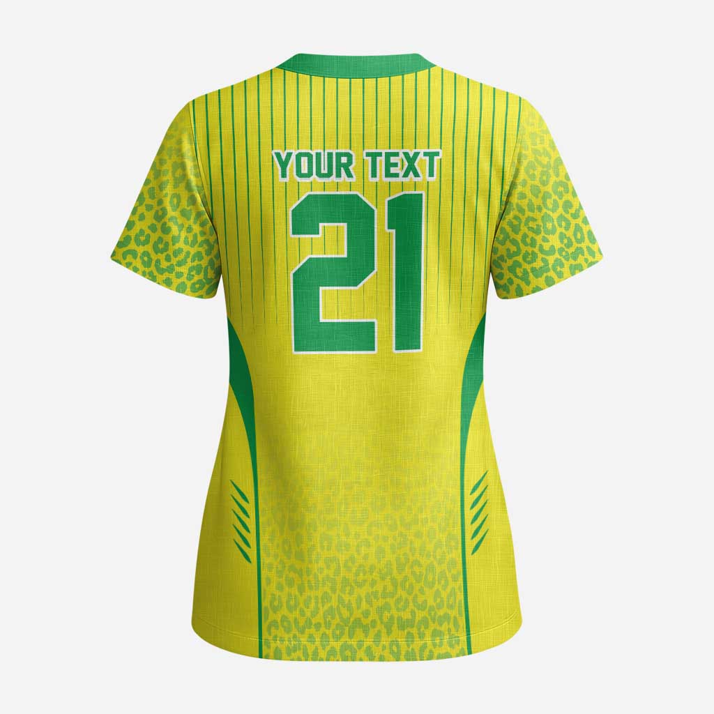 Custom Brazil World Football Legacy Scrub Top 5 Times History Champions - Wonder Print Shop