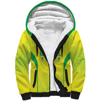 Custom Brazil World Football Legacy Sherpa Hoodie 5 Times History Champions - Wonder Print Shop