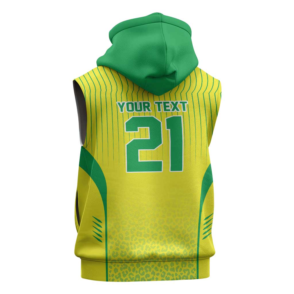 Custom Brazil World Football Legacy Sleeveless Hoodie 5 Times History Champions - Wonder Print Shop