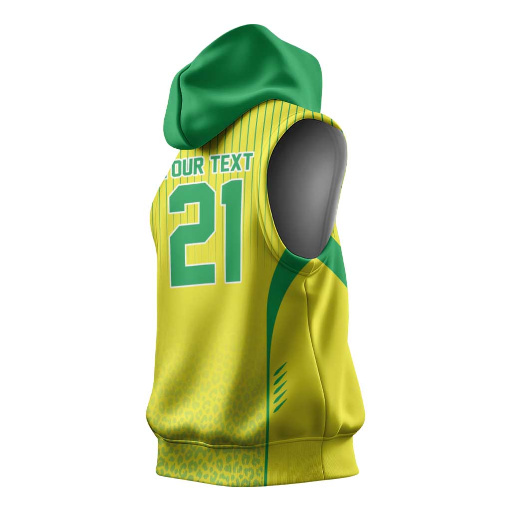 Custom Brazil World Football Legacy Sleeveless Hoodie 5 Times History Champions - Wonder Print Shop