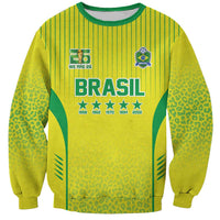 Custom Brazil World Football Legacy Sweatshirt 5 Times History Champions - Wonder Print Shop