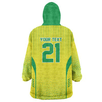 Custom Brazil World Football Legacy Wearable Blanket Hoodie 5 Times History Champions - Wonder Print Shop