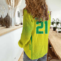Custom Brazil World Football Legacy Women Casual Shirt 5 Times History Champions - Wonder Print Shop