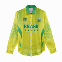 Custom Brazil World Football Legacy Women Casual Shirt 5 Times History Champions - Wonder Print Shop
