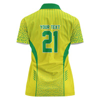 Custom Brazil World Football Legacy Women Polo Shirt 5 Times History Champions - Wonder Print Shop