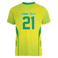 Custom Brazil World Football Legacy Women V-Neck T-Shirt 5 Times History Champions - Wonder Print Shop