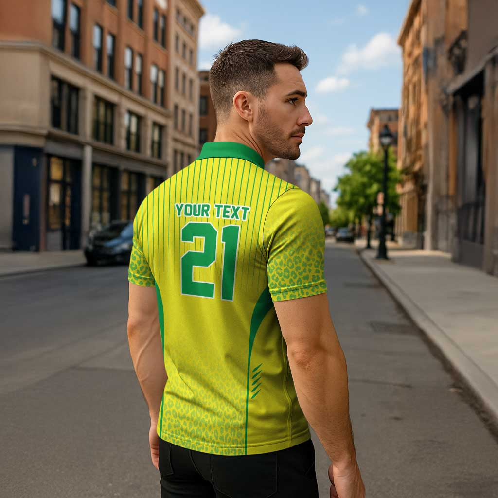 Custom Brazil World Football Legacy Zipper Polo Shirt 5 Times History Champions - Wonder Print Shop