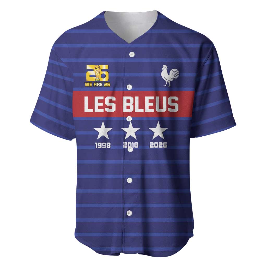 Custom France WC26 Future Champions Baseball Jersey Past Champions Future Legends - Wonder Print Shop