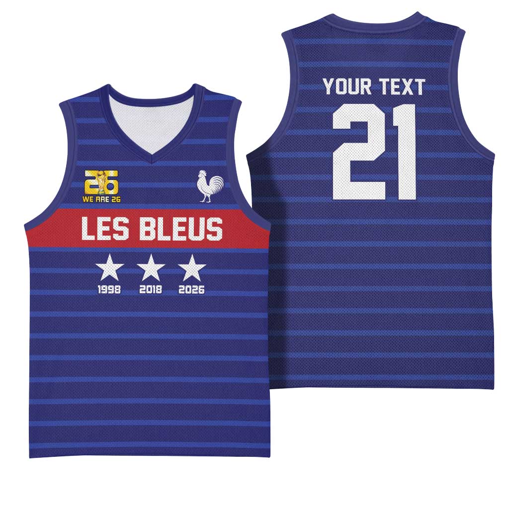 Custom France WC26 Future Champions Basketball Jersey Past Champions Future Legends - Wonder Print Shop