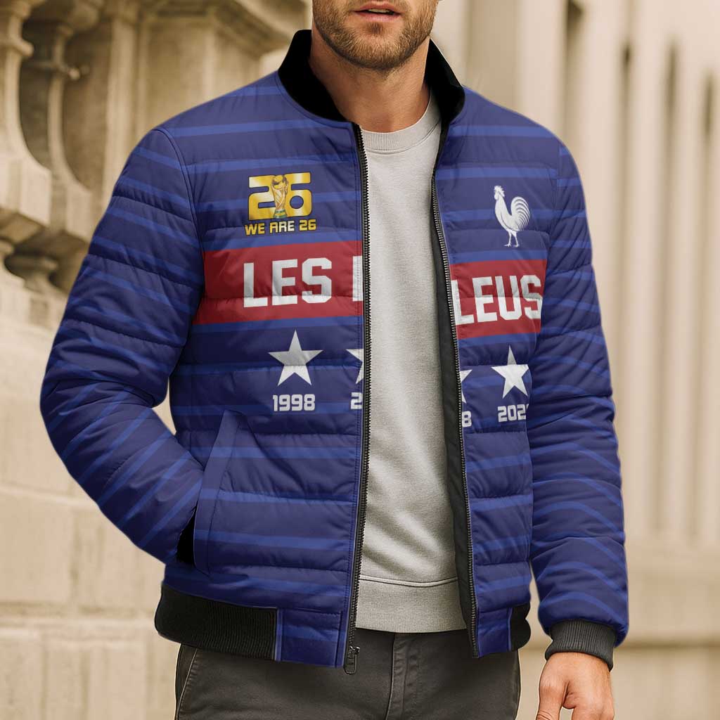 Custom France WC26 Future Champions Bomber Puffer Jacket Past Champions Future Legends - Wonder Print Shop
