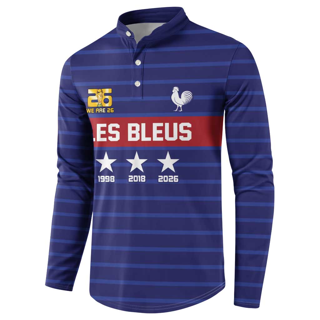 Custom France WC26 Future Champions Button Sweatshirt Past Champions Future Legends - Wonder Print Shop