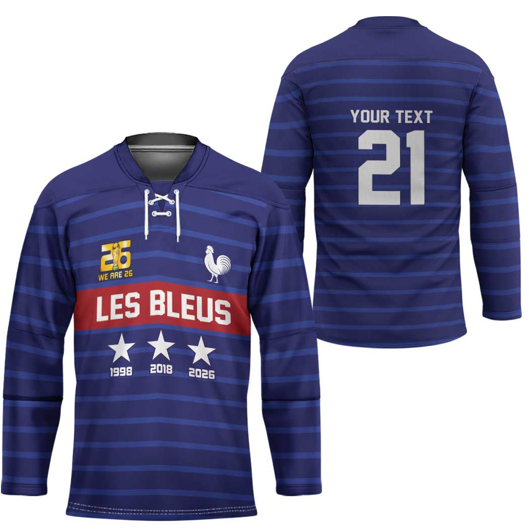 Custom France WC26 Future Champions Hockey Jersey Past Champions Future Legends - Wonder Print Shop