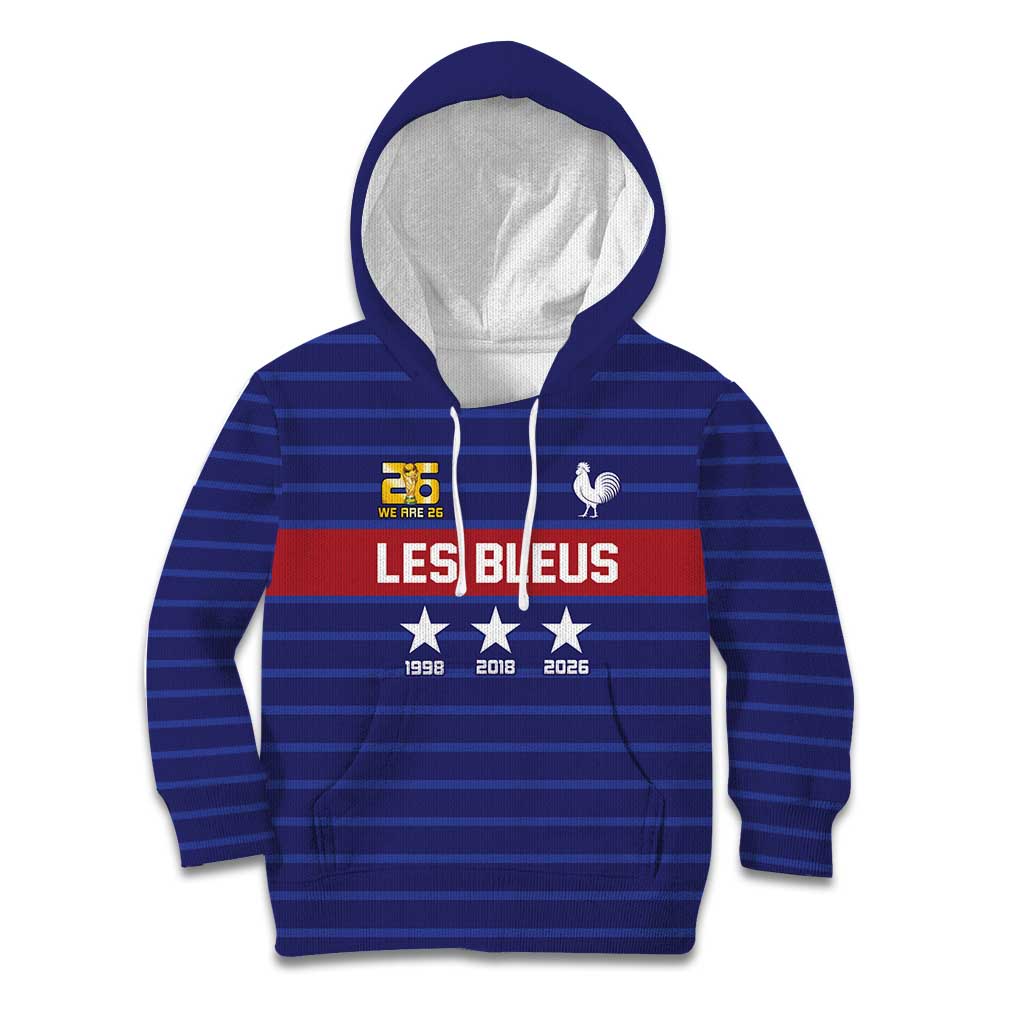 Custom France WC26 Future Champions Kid Hoodie Past Champions Future Legends - Wonder Print Shop