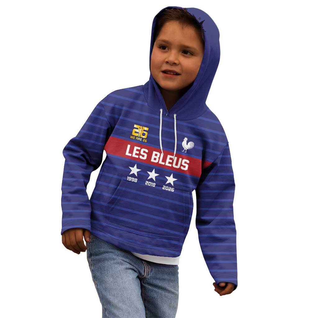 Custom France WC26 Future Champions Kid Hoodie Past Champions Future Legends - Wonder Print Shop