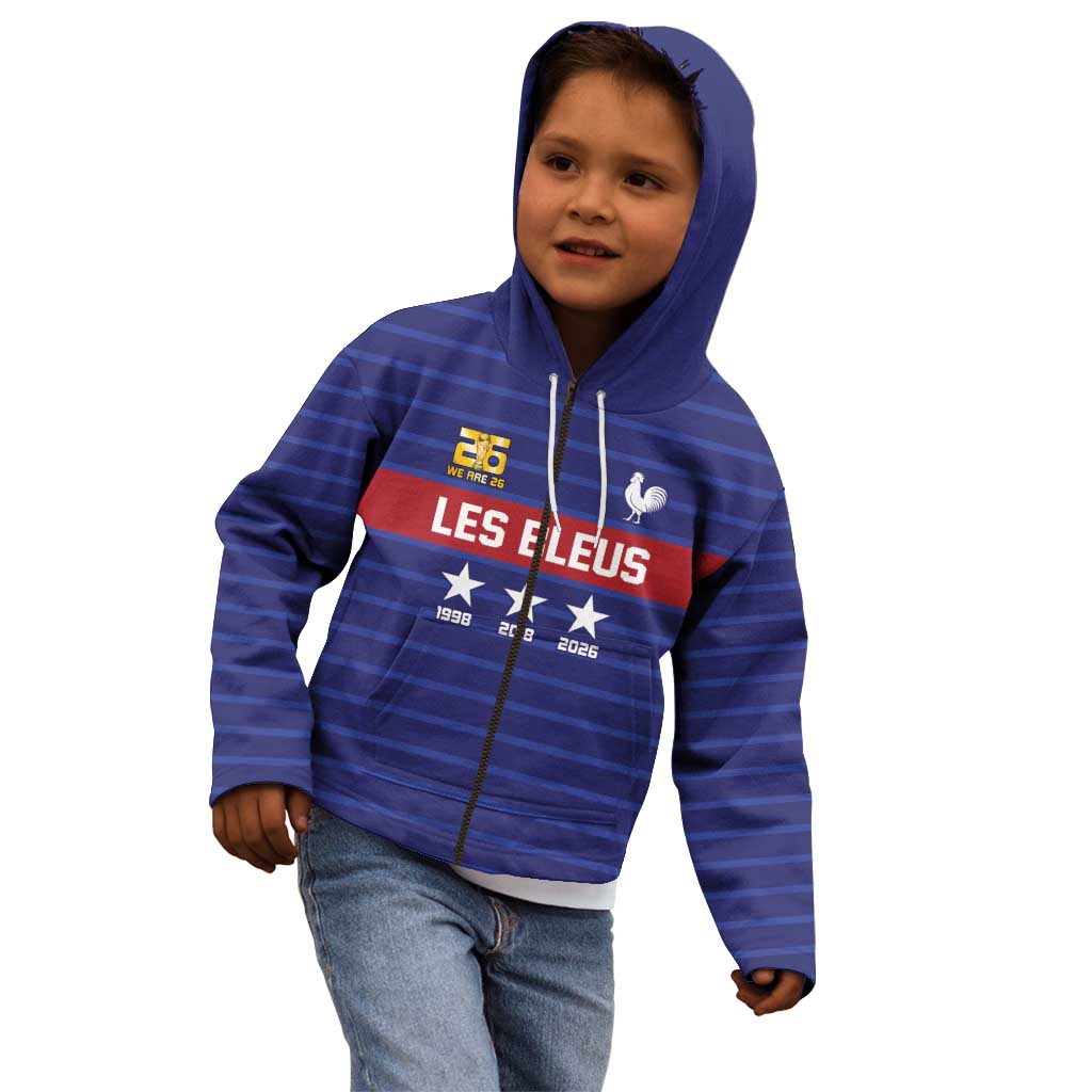 Custom France WC26 Future Champions Kid Hoodie Past Champions Future Legends - Wonder Print Shop