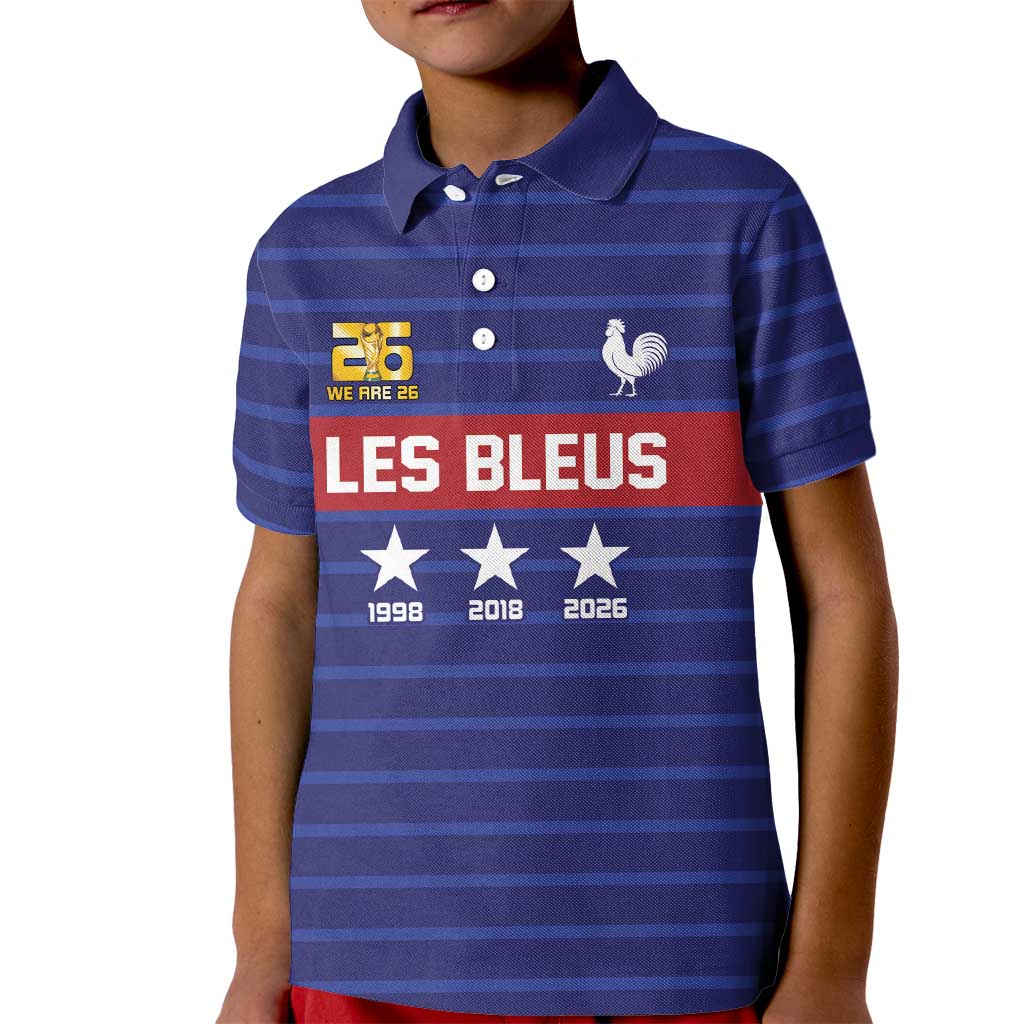 Custom France WC26 Future Champions Kid Polo Shirt Past Champions Future Legends - Wonder Print Shop
