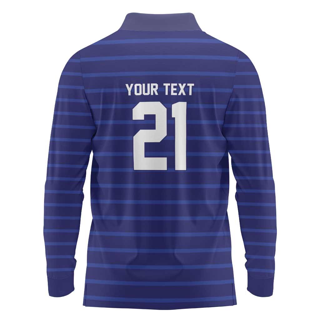 Custom France WC26 Future Champions Long Sleeve Polo Shirt Past Champions Future Legends - Wonder Print Shop