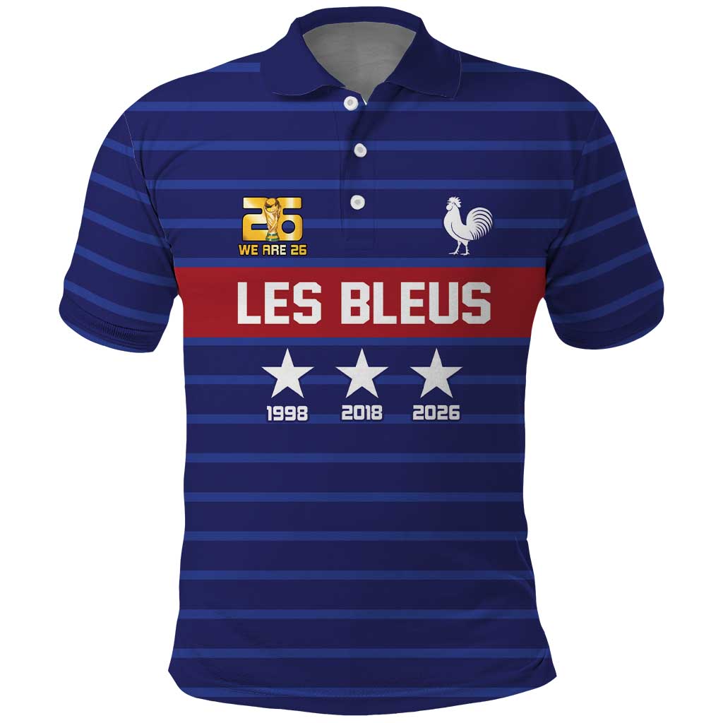 Custom France WC26 Future Champions Polo Shirt Past Champions Future Legends - Wonder Print Shop