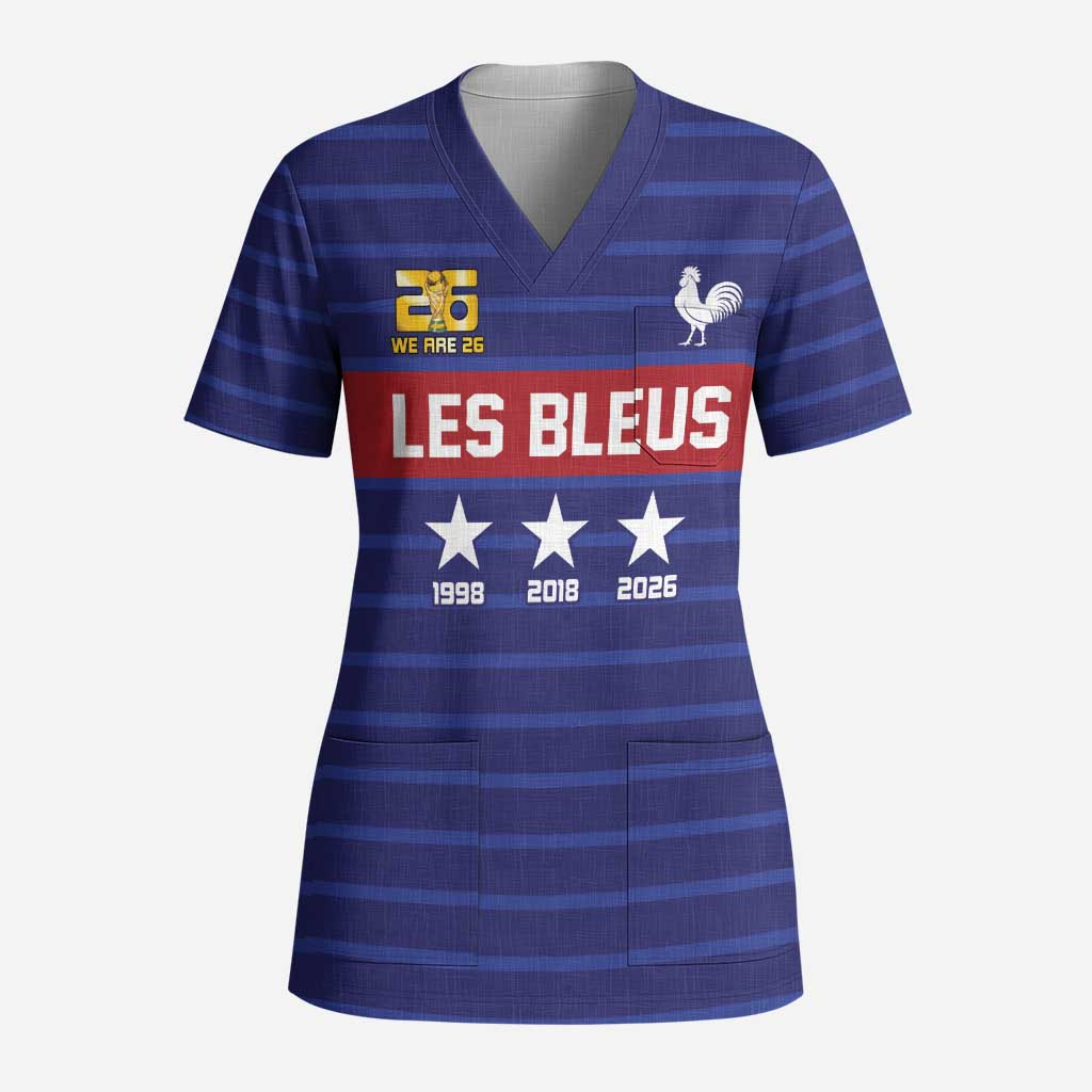 Custom France WC26 Future Champions Scrub Top Past Champions Future Legends - Wonder Print Shop