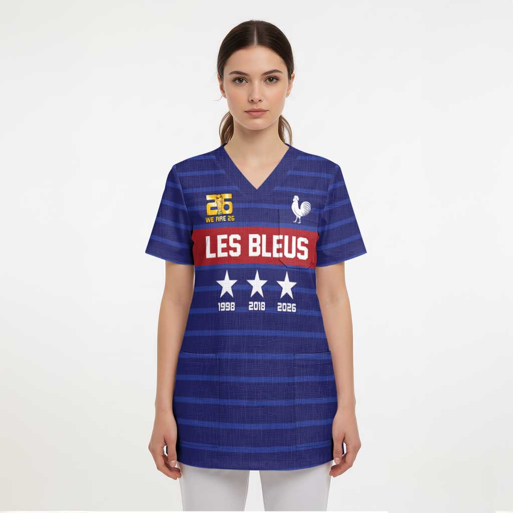 Custom France WC26 Future Champions Scrub Top Past Champions Future Legends - Wonder Print Shop
