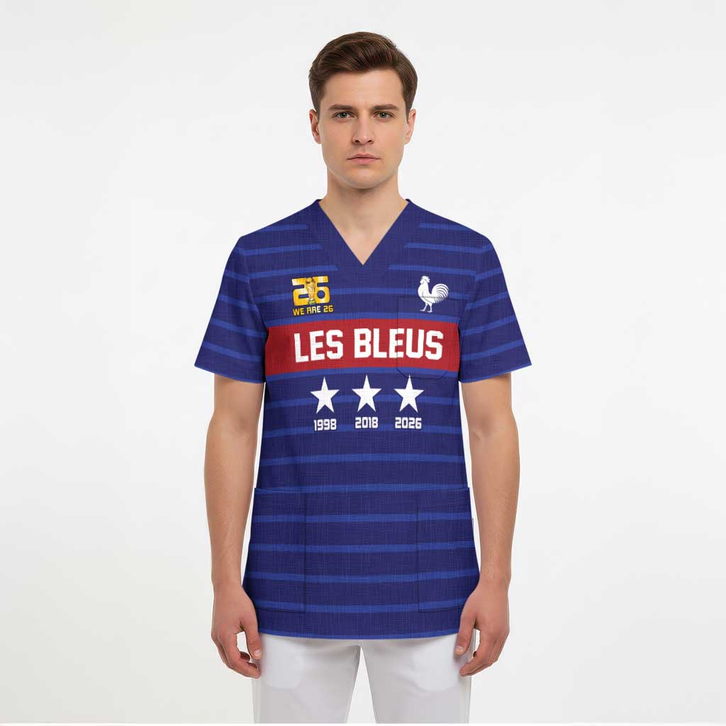 Custom France WC26 Future Champions Scrub Top Past Champions Future Legends - Wonder Print Shop