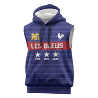Custom France WC26 Future Champions Sleeveless Hoodie Past Champions Future Legends - Wonder Print Shop