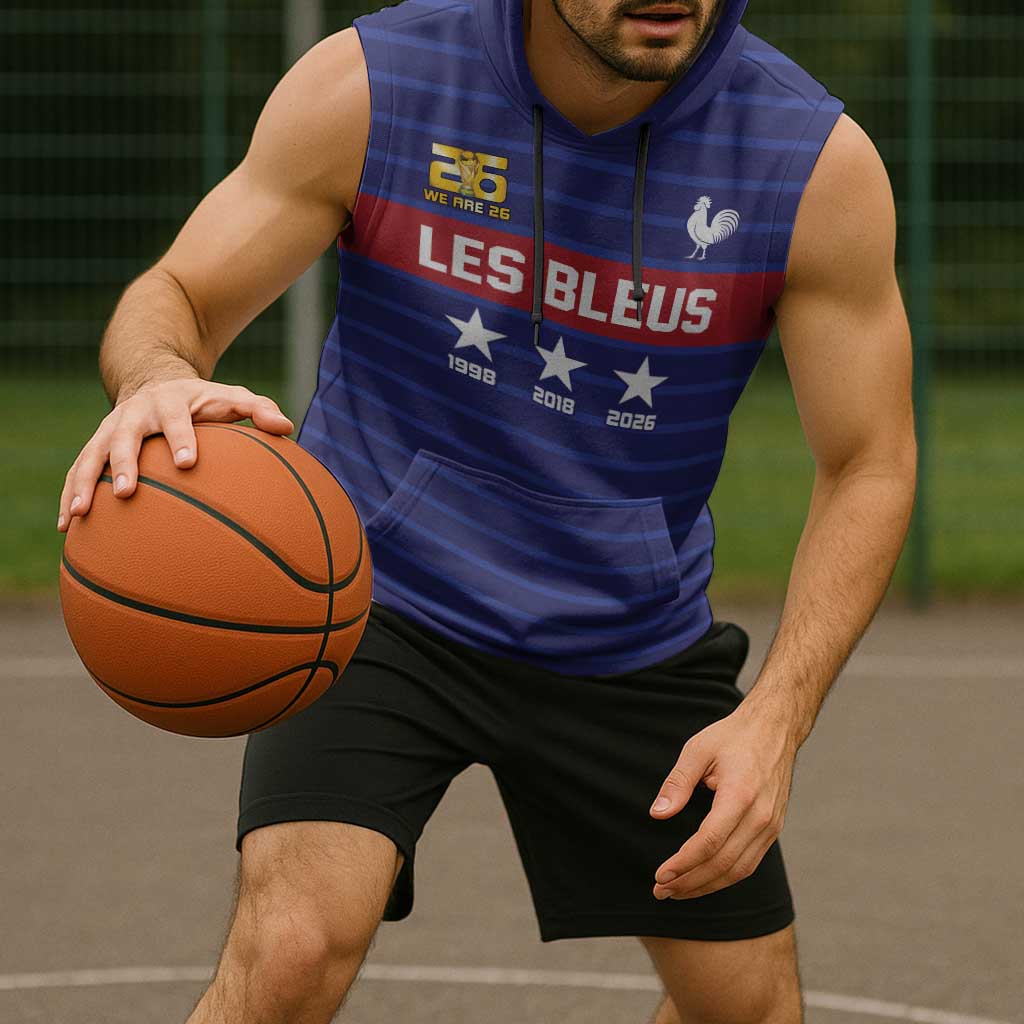 Custom France WC26 Future Champions Sleeveless Hoodie Past Champions Future Legends - Wonder Print Shop