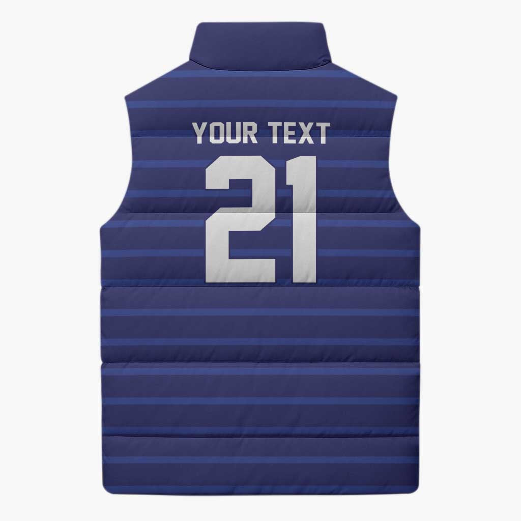 Custom France WC26 Future Champions Sleeveless Puffer Jacket Past Champions Future Legends - Wonder Print Shop