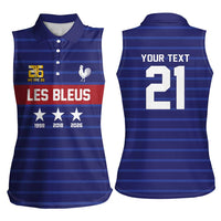 Custom France WC26 Future Champions Women Sleeveless Polo Shirt Past Champions Future Legends - Wonder Print Shop