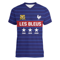 Custom France WC26 Future Champions Women V-Neck T-Shirt Past Champions Future Legends - Wonder Print Shop