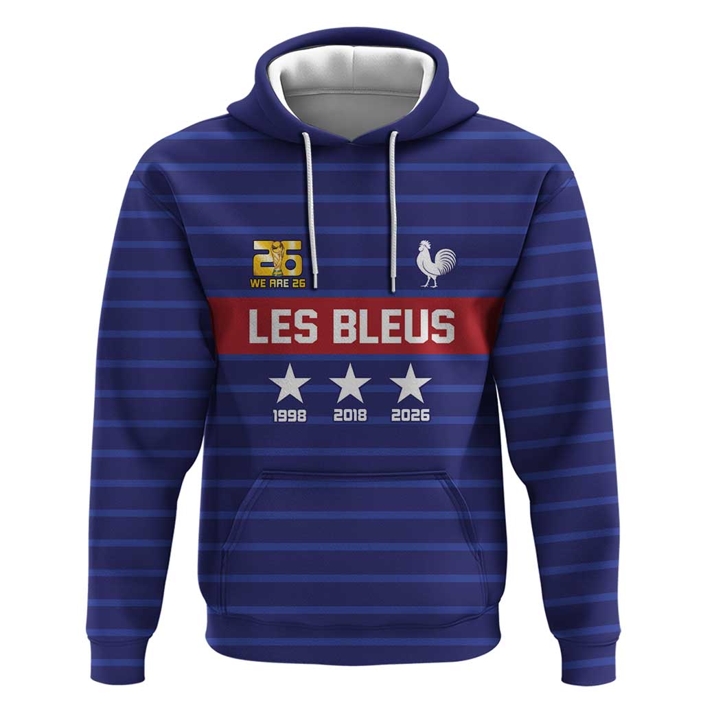 Custom France WC26 Future Champions Zip Hoodie Past Champions Future Legends - Wonder Print Shop