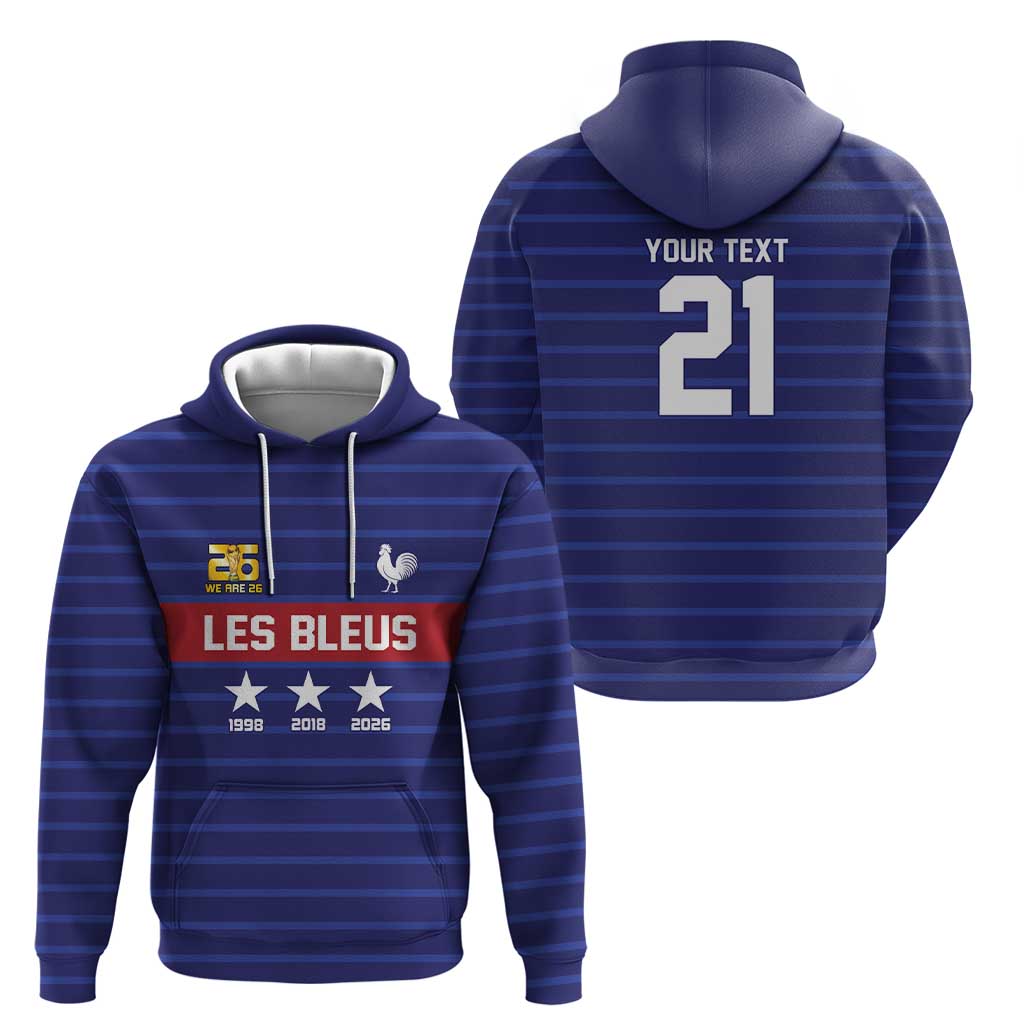 Custom France WC26 Future Champions Zip Hoodie Past Champions Future Legends - Wonder Print Shop