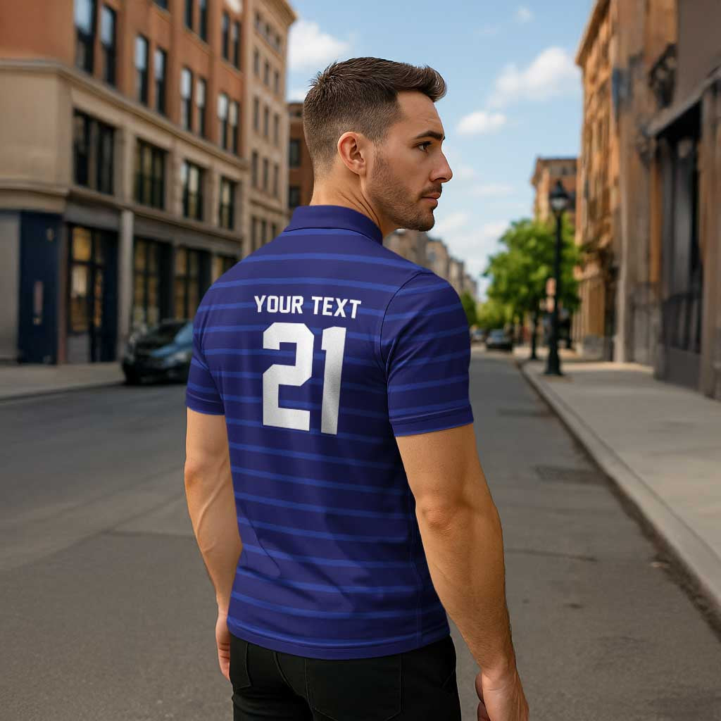 Custom France WC26 Future Champions Zipper Polo Shirt Past Champions Future Legends - Wonder Print Shop