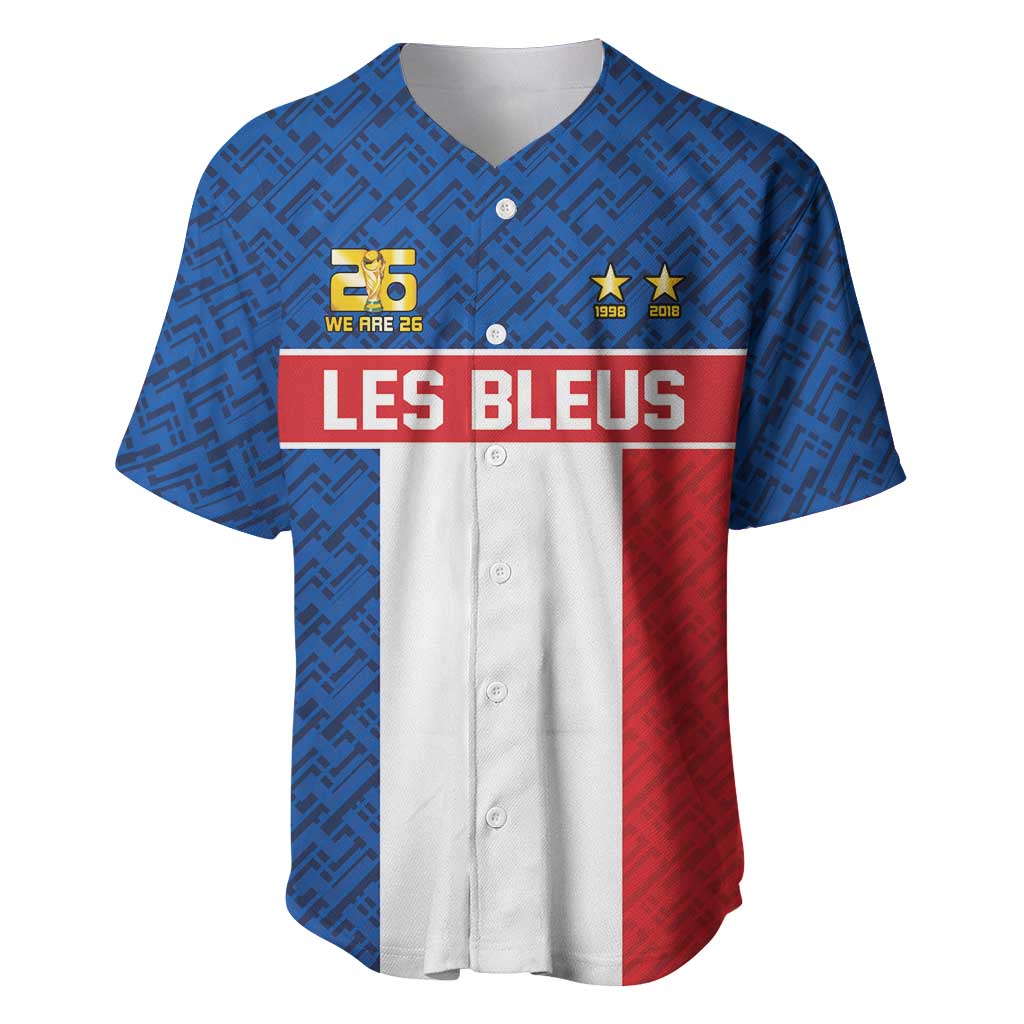 Custom France World Football Legacy Baseball Jersey 2 Times History Champions - Wonder Print Shop