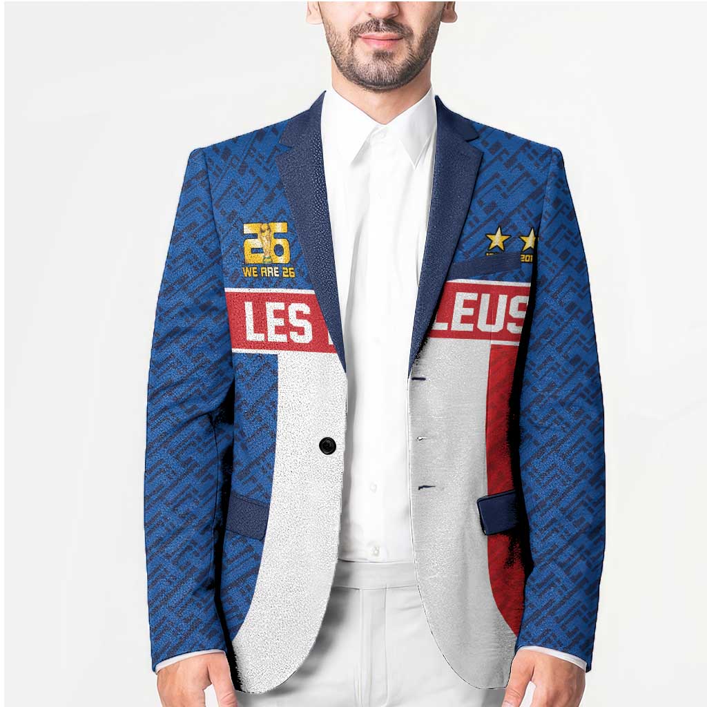Custom France World Football Legacy Blazer 2 Times History Champions - Wonder Print Shop