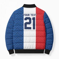 Custom France World Football Legacy Bomber Puffer Jacket 2 Times History Champions - Wonder Print Shop