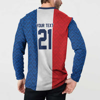 Custom France World Football Legacy Button Sweatshirt 2 Times History Champions - Wonder Print Shop